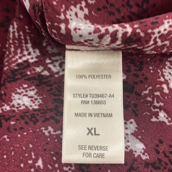 NWT West Kei Tie Front Chiffon Tunic Blouse - Picture 7 of 9